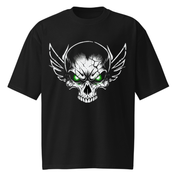 "shattered skull" oversized tee