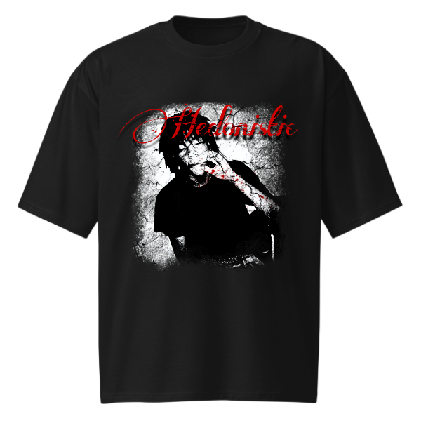 "hedonistic" oversized tee 220 gsm