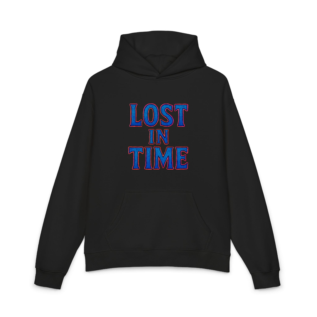 "lost in time" cotton hoodie