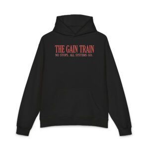 "the gain train" cotton hoodie