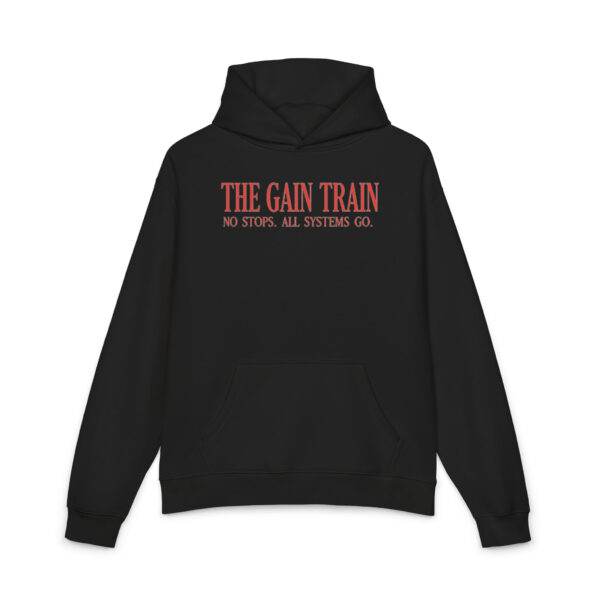 "the gain train" cotton hoodie
