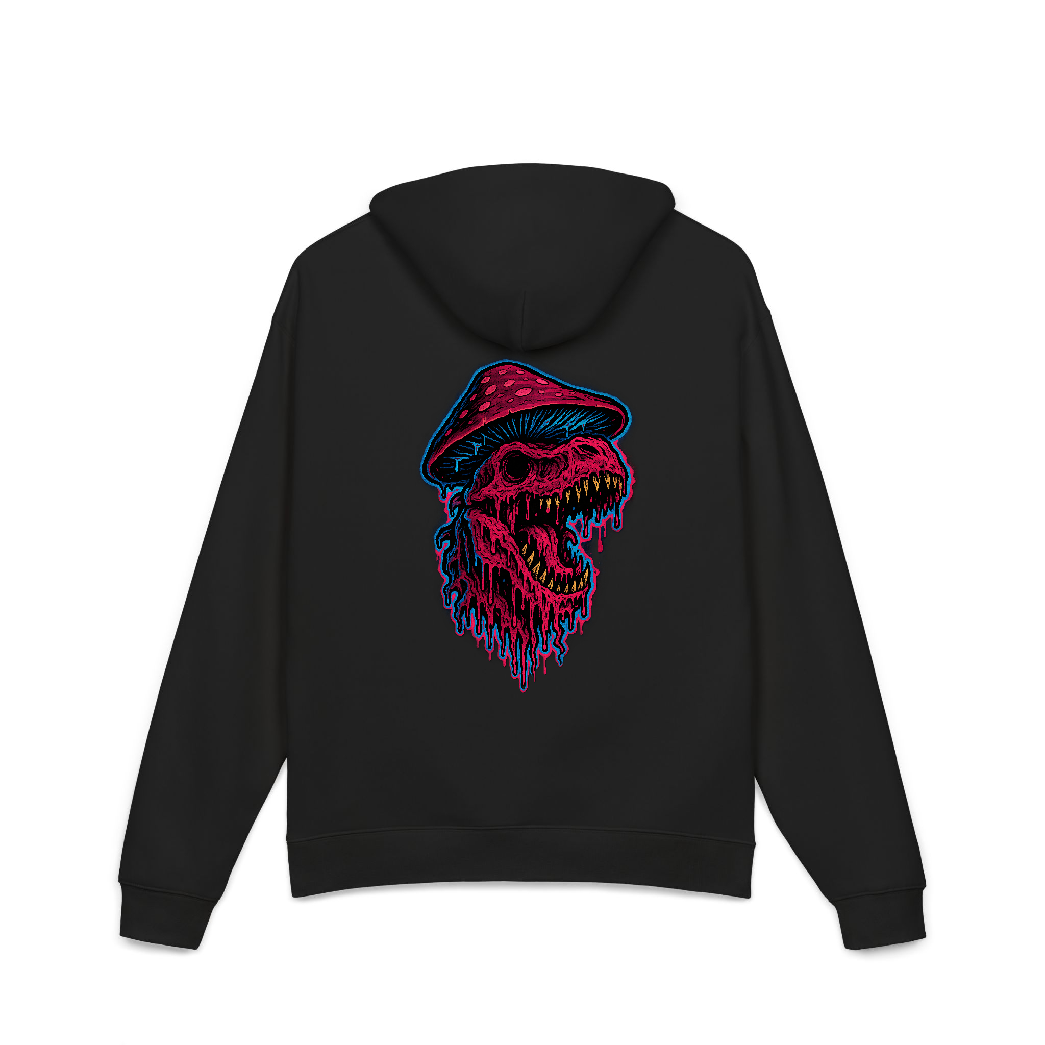 "neon decay" cotton hoodie