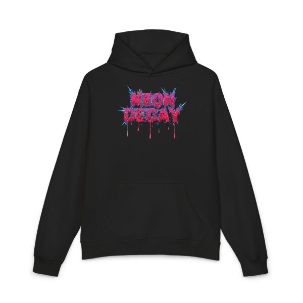 "neon decay" cotton hoodie