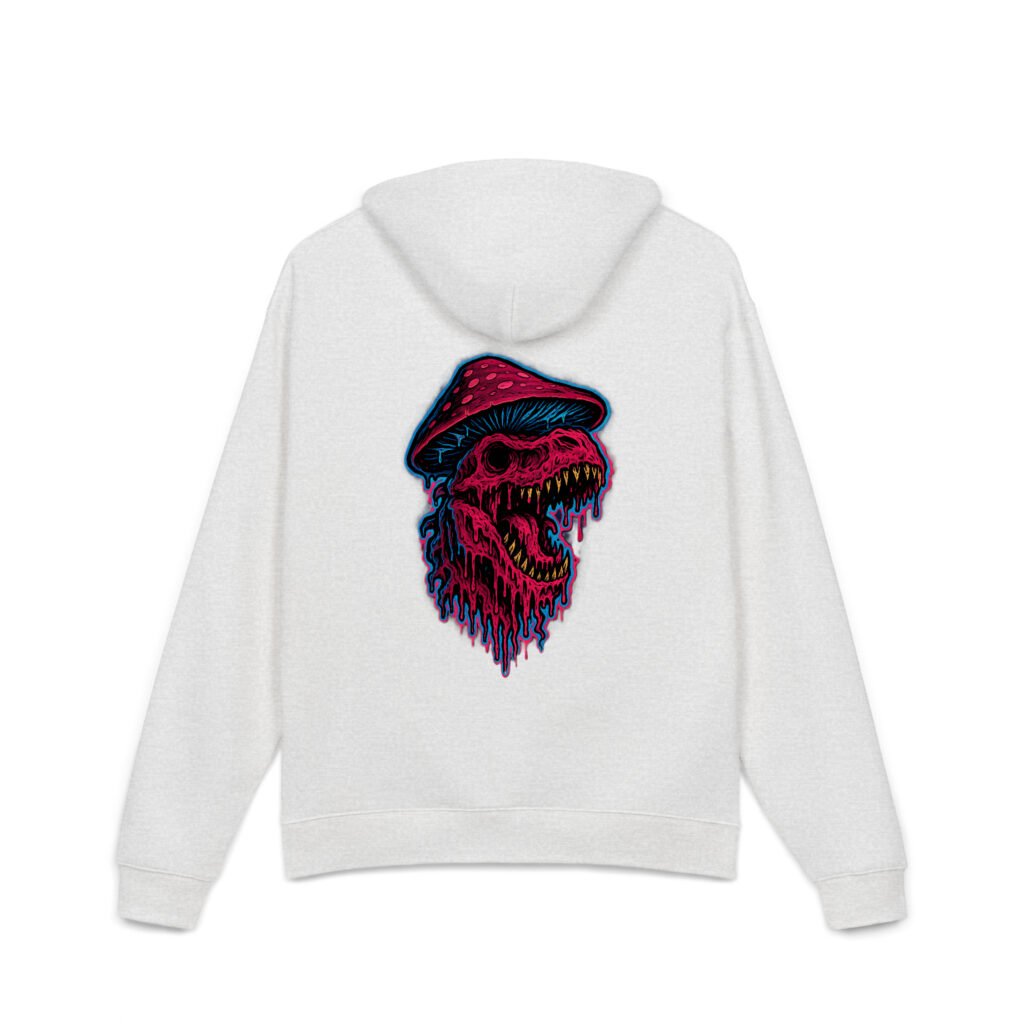 "neon decay" cotton hoodie
