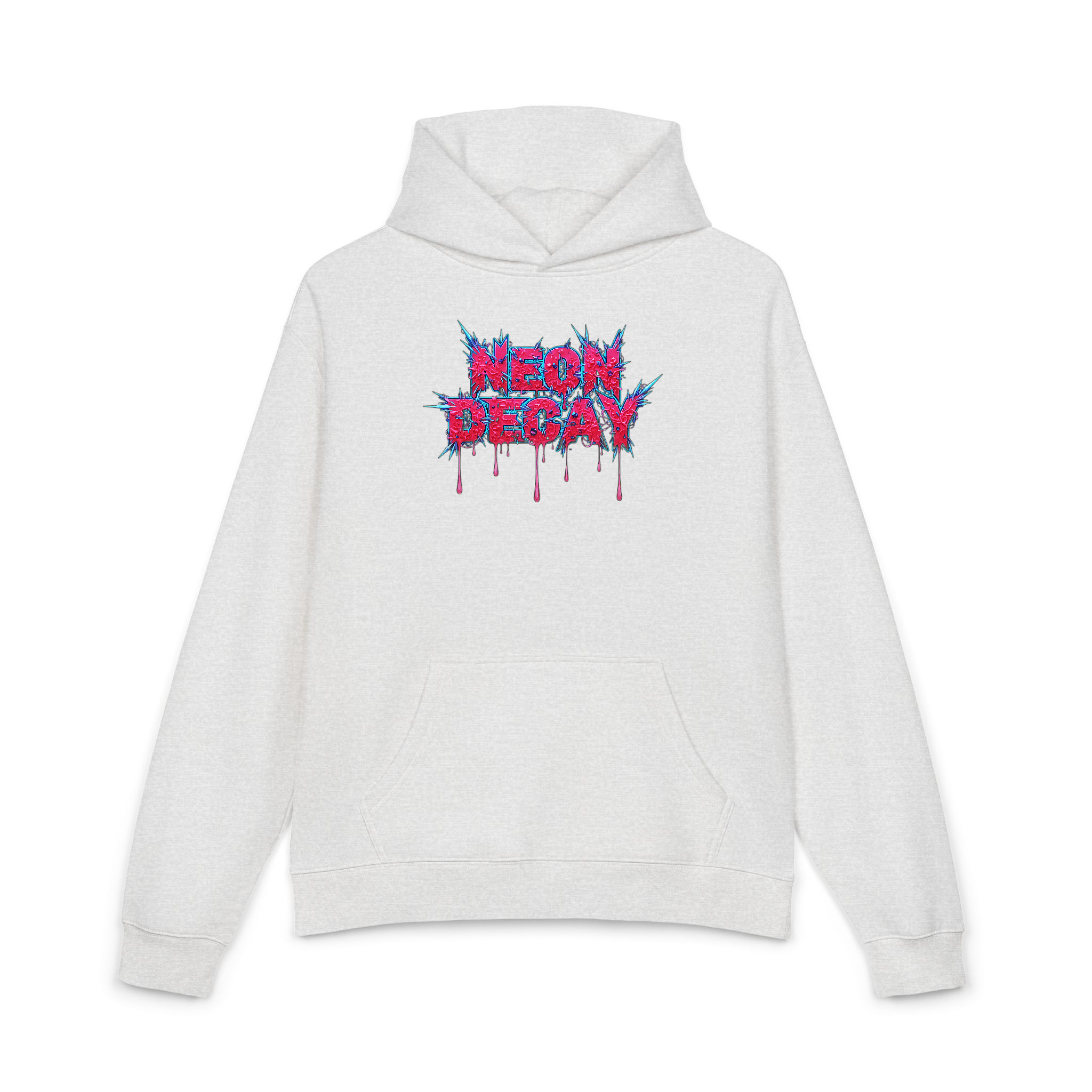 "neon decay" cotton hoodie