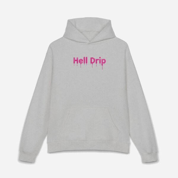 'hell drip" cotton hoodie