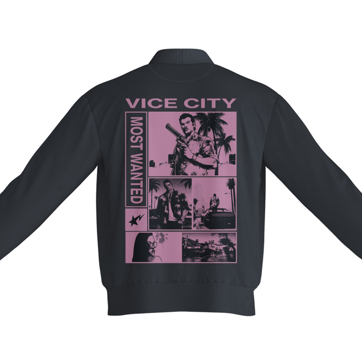 "gta retro" bomber jacket