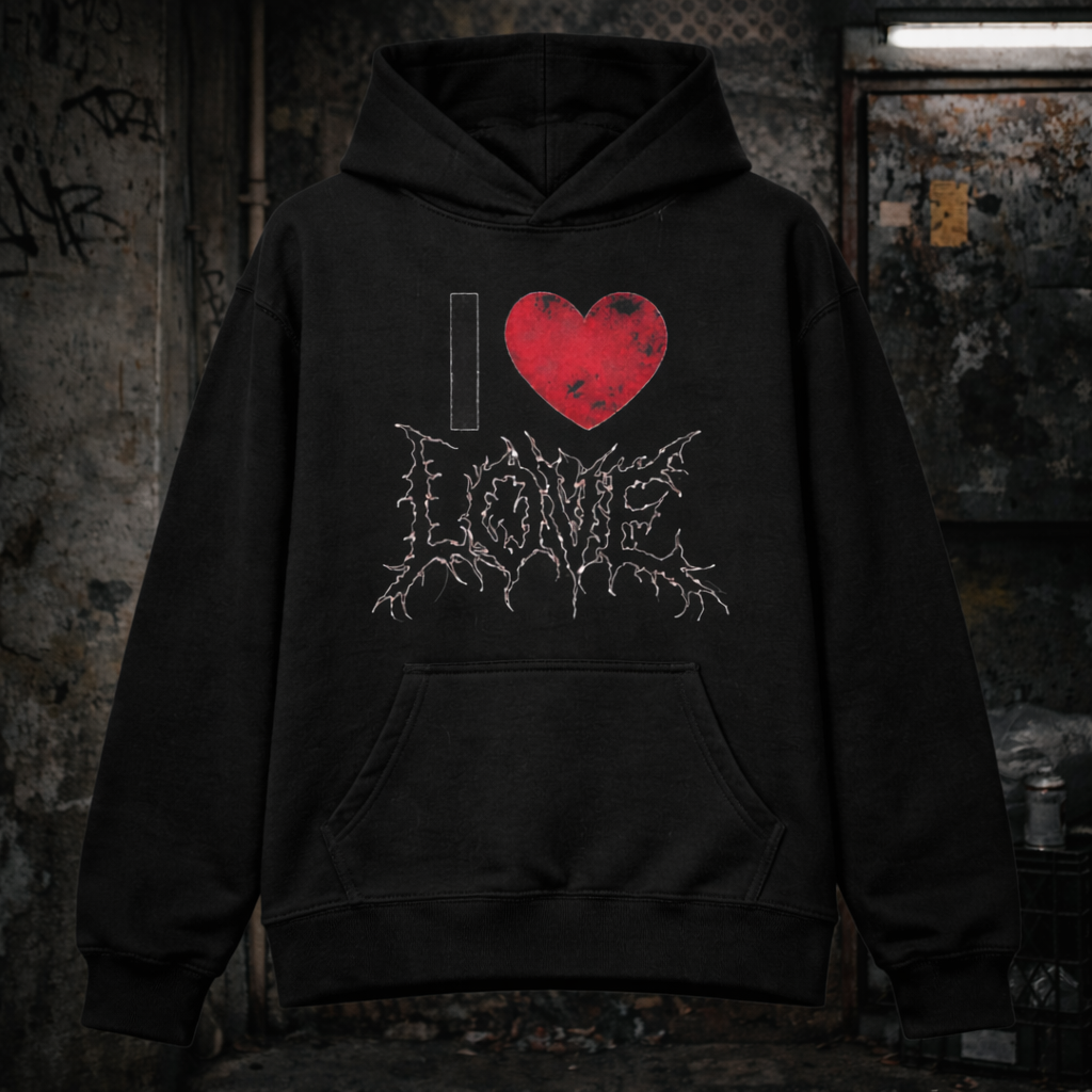 "i ♡ love" hoodie