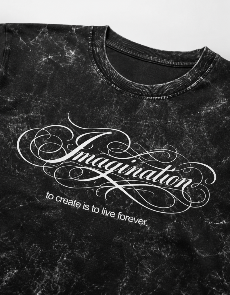 imagination acid washed oversized tee
