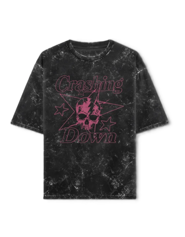 unisex acid washed oversized tee